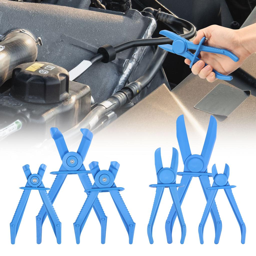 6Pcs Nylon Hose Clamp Durable Hose Pinch Off Pliers Line Clamp Pliers for Automotive Flexible Hoses Brake Coolant and Fuel Lines