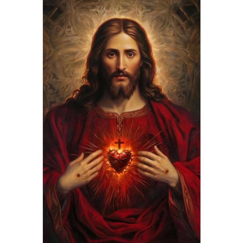 Newlyweds Jesus Catholic Posters Classic Pray Motivational Spirit Modern Prints Canvas Wall Art Picture Home Living Room Decor
