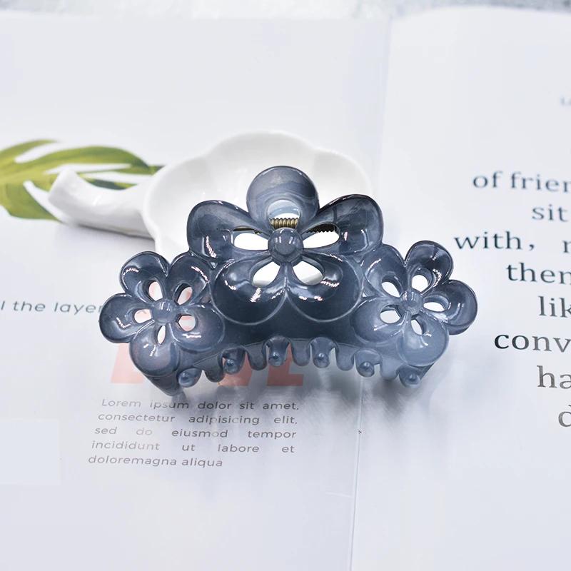 

Винтажные заколки для волос для женщин Элегантные однотонные для девочек Большого размера Полые Прочные зажимы-крабы Аксессуары для волос