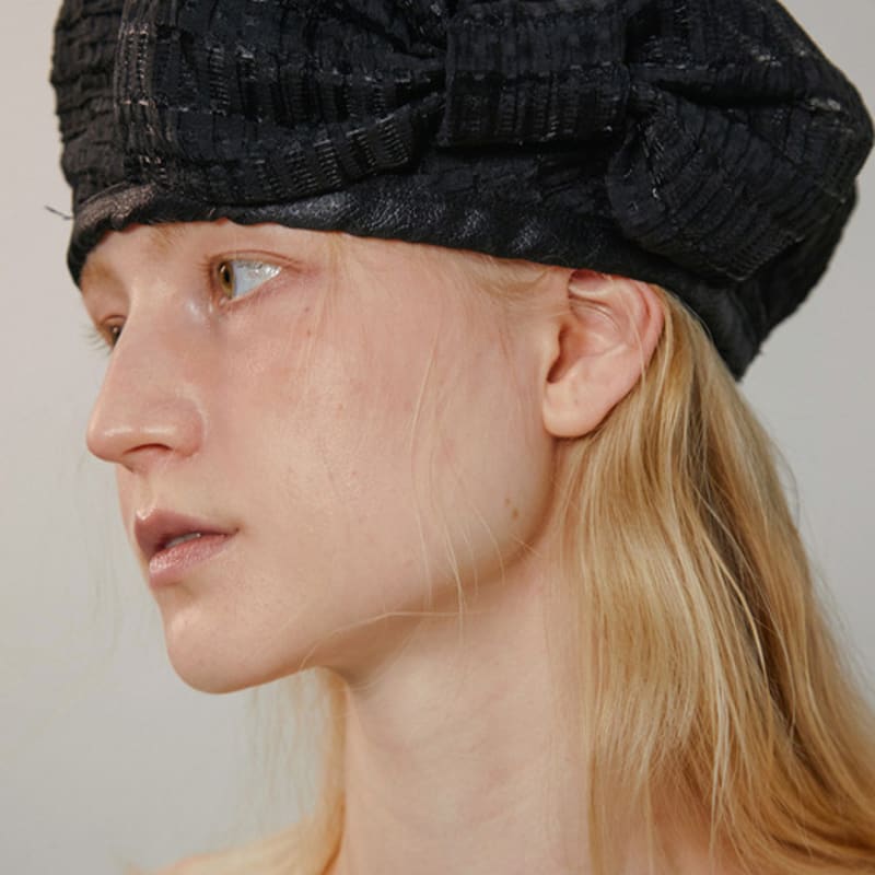 

AWESOME NEEDS BOWL BERET_RIBBON_DOT BLACK FREE