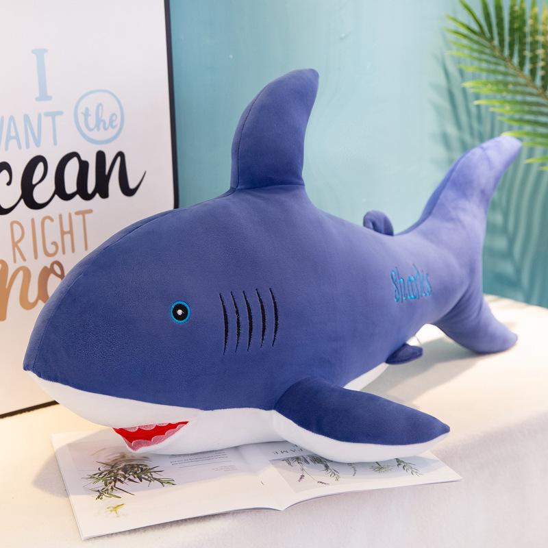 Down Cotton Shark Plush Toy Cartoon Soft Ocean Doll Pillow Birthday Gift
