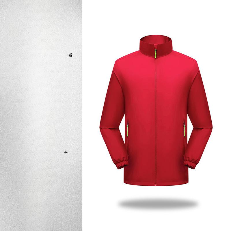 High-end Trench Coat Work Clothes Printed Autumn and Winter Enterprise Team Stand-up Collar Light Jacket