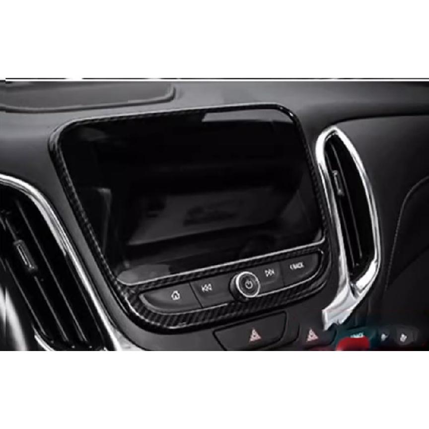 Autozubehör Passend für Chevrolet Equinox 2018-2023 ABS Navigationsbildschirmrahmen 8” Konsolenverkleidung 1-teiliges Set(Kohlefaser)