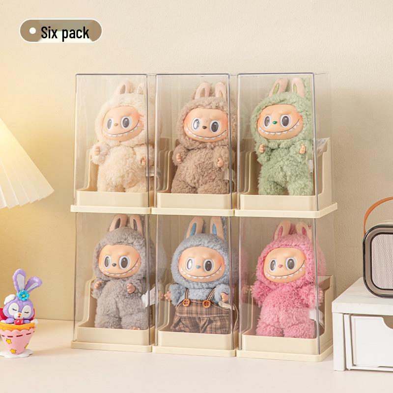 Acrylic Transparent Display Box for Pop Mart Labubu Figures Dust Protection