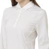 FootJoy Women's White Long Sleeve Golf Shirt with Side Mesh Sun Protection, Size M (FJW-S25-S09, 34815-M)