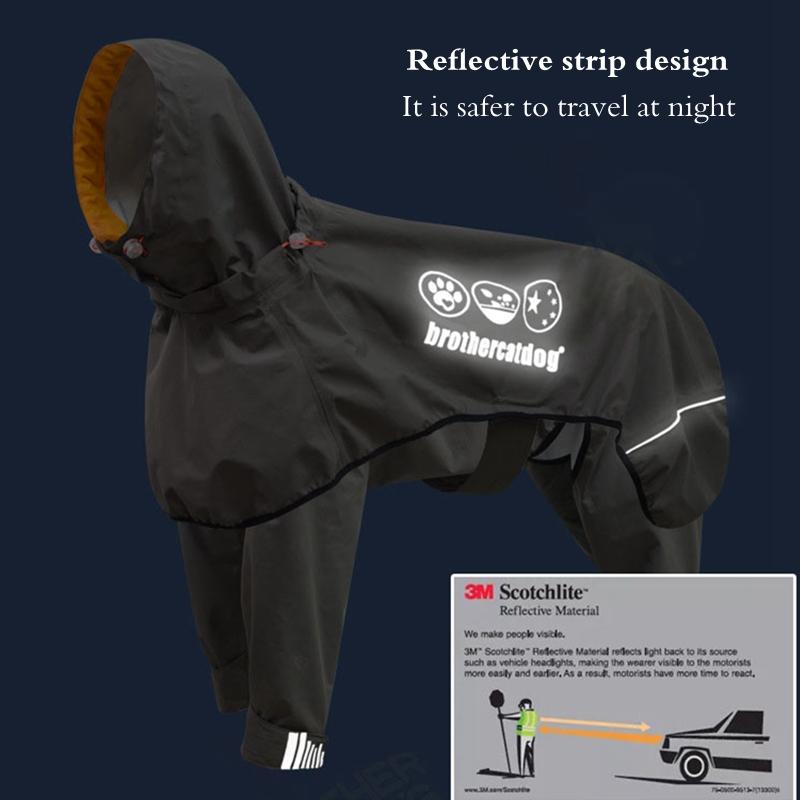 Wodoodporny Pies Raincoat Kombinezon Dla Średnich Dużych Psów Płaszcz Przeciwdeszczowy Zewnętrzna Odzież dla Zwierząt Szczeniak Doberman Labrador Husky Kurtka