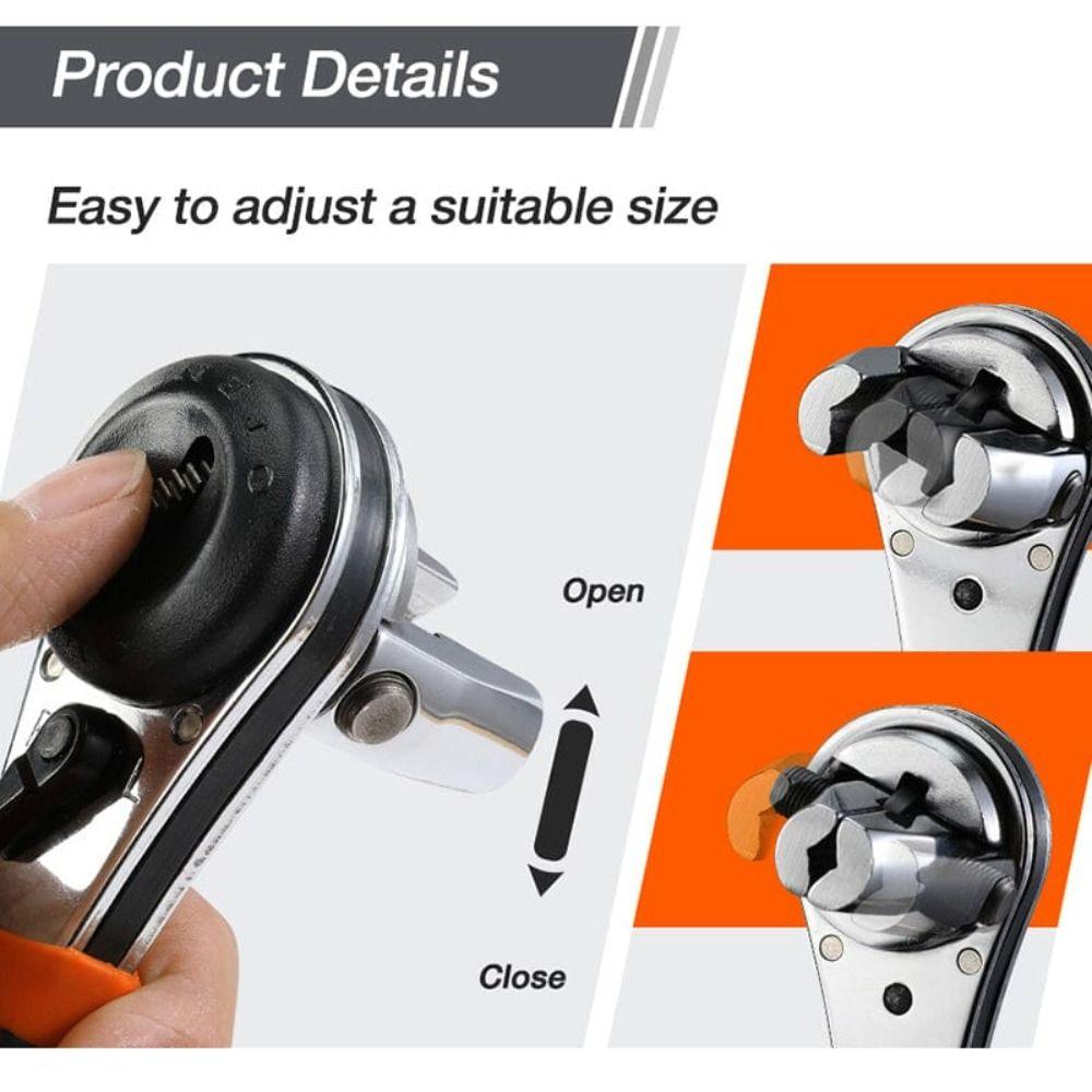 Multi-function Tool Adjustable Ratchet Wrench Adjustable Universal Auto Repair Wrench
