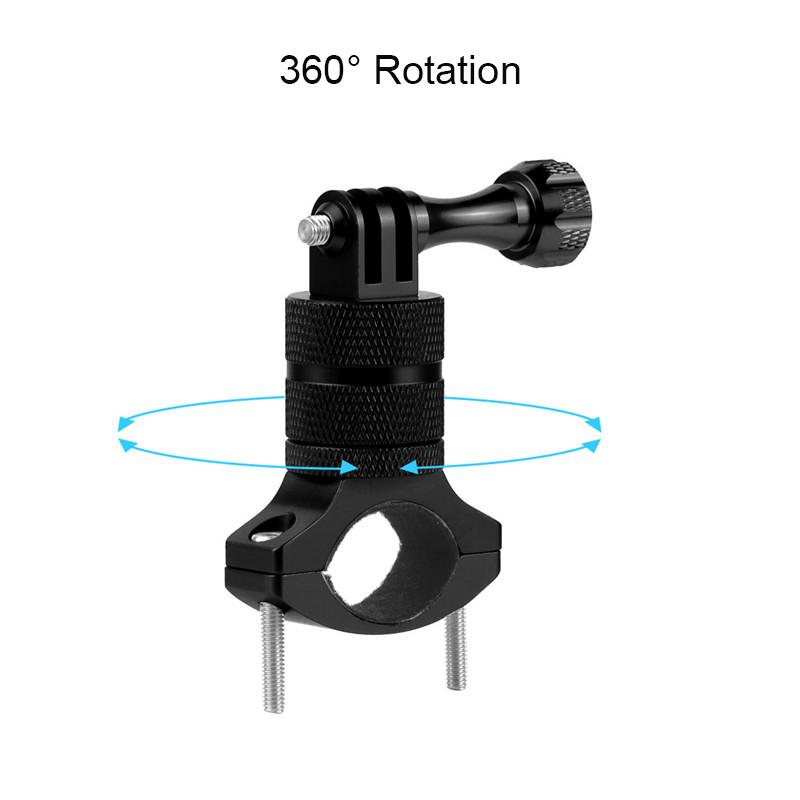 For GoPro 13 Motorcycle Bike Handlebar Mount for Gopro 12 11 10 9 8 7 DJI Action 5 Pro 360 Degree Rotation Handle Bar DSLR Clamp