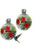 2 Sets of Three Hole Hummingbird Water Feeders, Spherical Bird Water Feeders, Hanging for Outdoor Courtyard Decoration