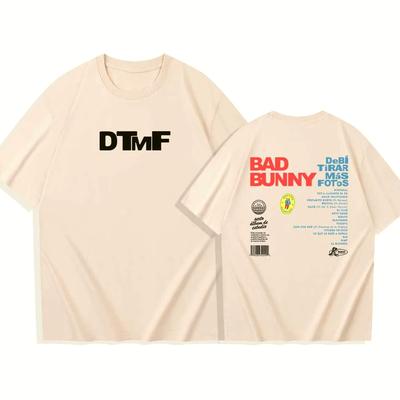 Bad Bunny Debi Tirar Mas Fotos T-shirt O-Neck Short Sleeve Shirts Fans Gift All-purpose T-shirt for Women and Men