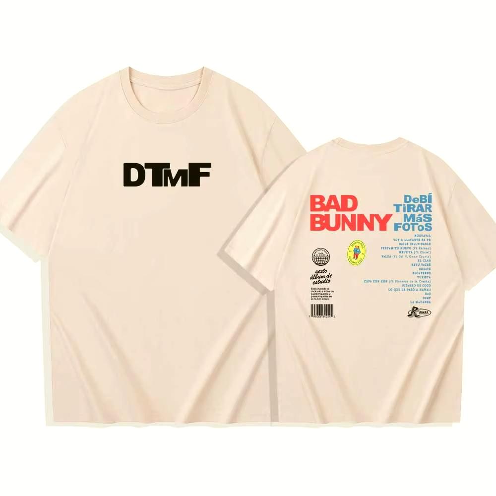 

Bad Bunny Debi Tirar Mas Fotos Футболка с круглым вырезом с коротким рукавом Футболки Подарок для фанатов Универсальная футболка для женщин и мужчин S