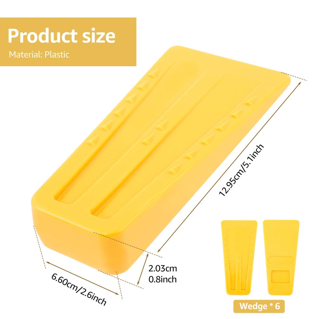 6Pcs Felling Wedges Plastic Chainsaw Accessories Wedges Wear Resistant Tree Safety Cutting Wedge Logging Supplies For Trees Wood