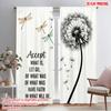 2pcs 2D Flat Printing Party Curtains Dragonfly Dandelion Accept Let Go 100% Polyester Without Electricity All Season Party &