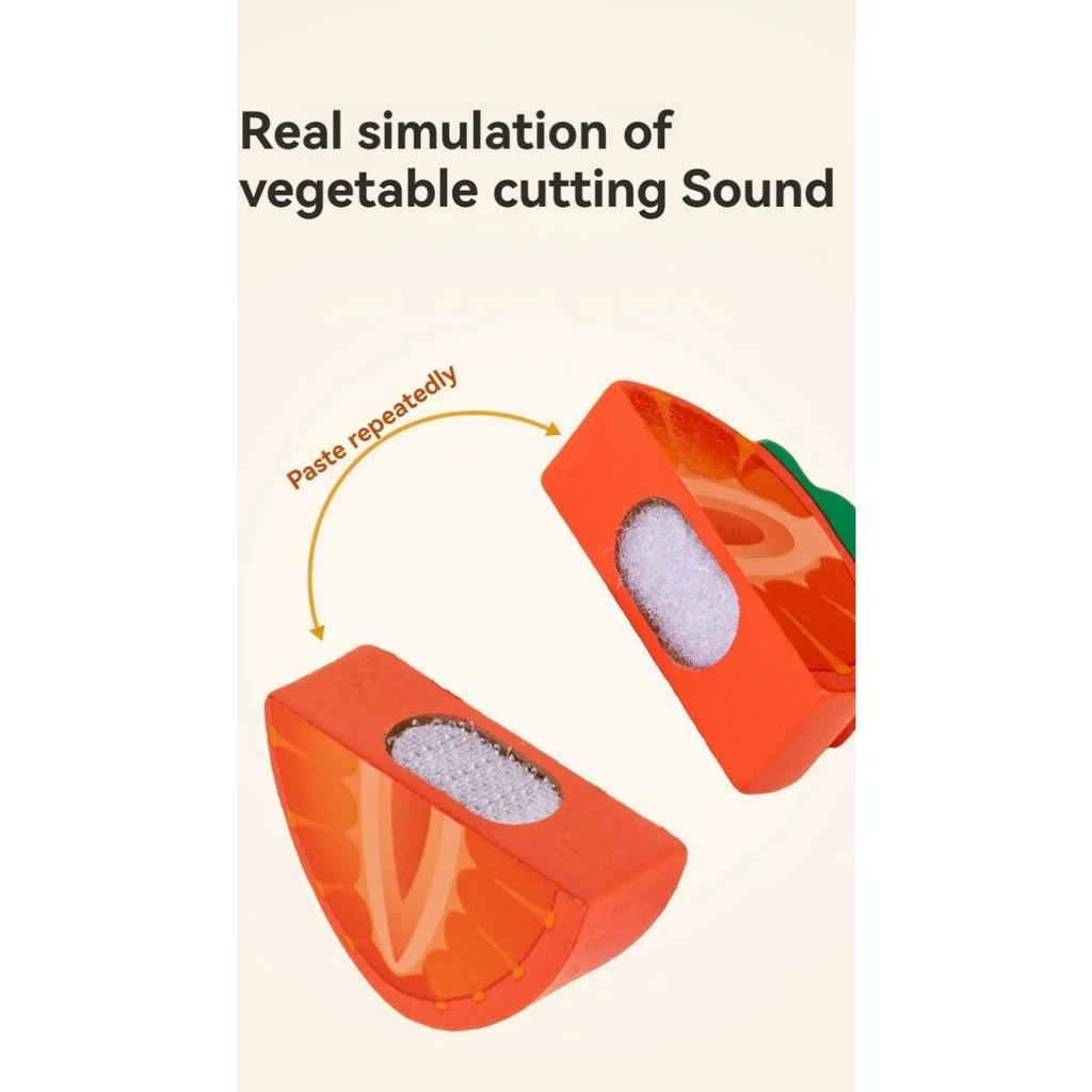 Children's Kitchen Cooking Set Wooden Simulation Cutting Fruits Vegetables Food Toy Pretend Play Educational Toys for Children