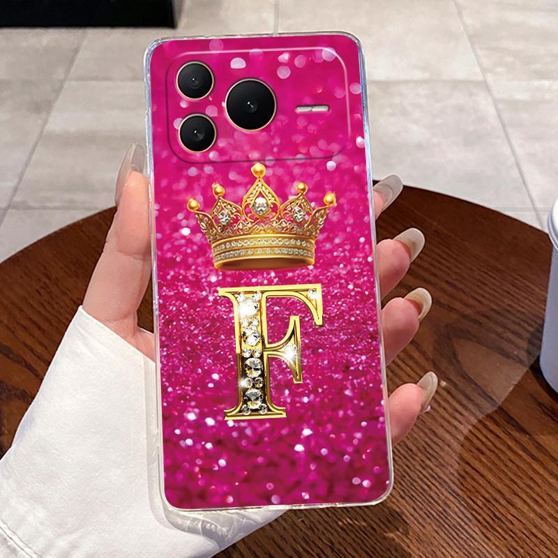 Crystal Diamond Letter Crown Couple Phone Case For Honor Power2 Transparent TPU Shockproof Soft Casing For Honor Power2 Shell