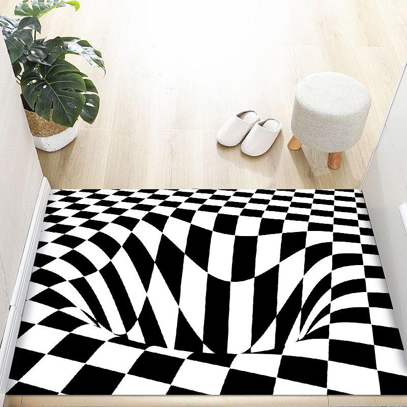 3D Dizziness Crystal Velvet Floor Mat  Durable and Easy to Clean Anti-Slip Mat for Home Decoration  Entry Door Mat