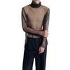 Streetwear Transparent T-shirt See-through Mesh Top Men Creative Long Sleeve T-shirt  Home