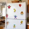 Child-friendly Wall Art Cartoon Fruit Refrigerator Door Sticker DIY Grape Pear Banana Peel And Colorful Magnets Alternative Stick Decals for
