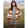 ELLE Retro Striped Knit Cardigan