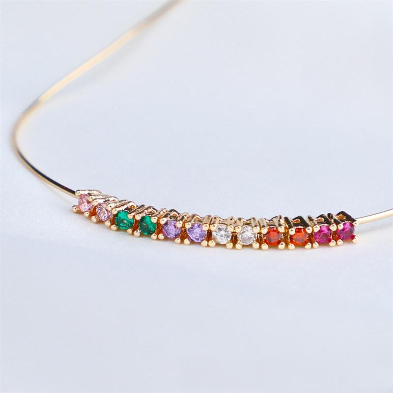 14k Gold Plated Multicolor Cubic Zirconia Spacer Beads for DIY Jewelry