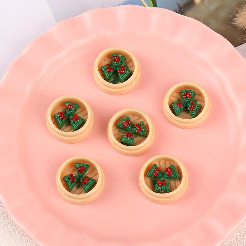 3D Xiaolongbao Zongzi DIY Resin Phone Case & Hair Clip Toy Ornament