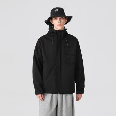 Soft Shell Jacket for Men and Women of The Same Style, Thickened Windproof and Waterproof Hooded Jacket In Autumn and Winter