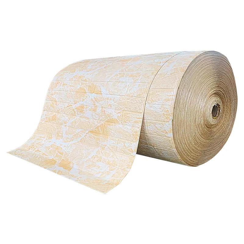 3/5/10m 3D Self-Adhesive Wallpaper Continuous Waterproof Brick Wall Stickers Living Room Bedroom Children's Room Home Decoration