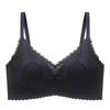 Underwear women's steel rims, big breasts, small bras gather, anti-sagging, sexy lace fixed bra, anti-sagging and seamless