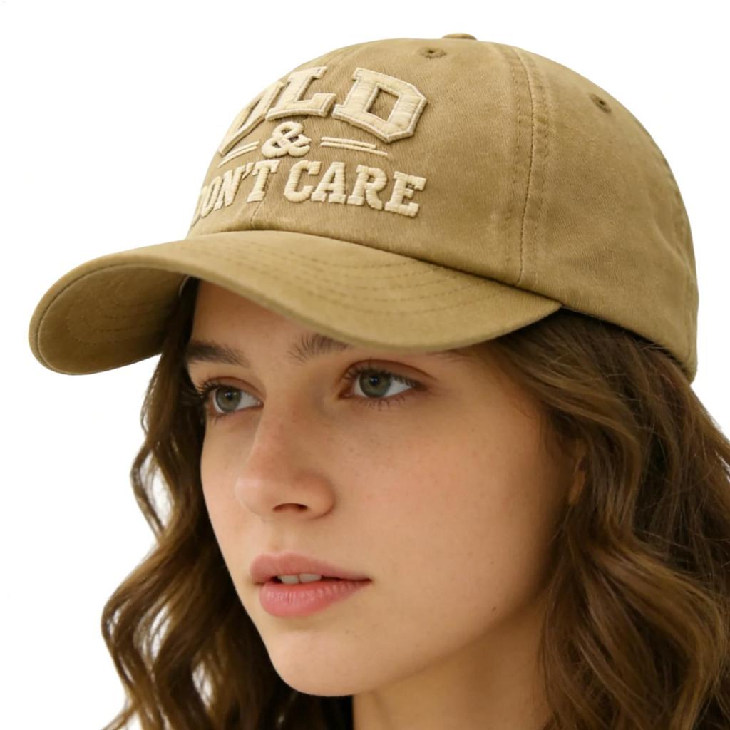 Baseball Caps Letter OLD Dont Care Embroidery Retro Washed Cotton Baseball Cap For Men Women Snapbacks Outdoor Sport Sun Hat