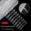 Seamless No-Grind Ultra-Thin Half-Stick Nail Tips, False Nail Stickers for Salons