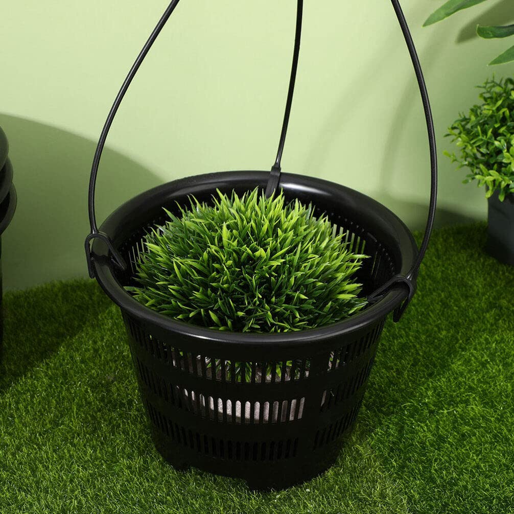 FRCOLOR Hanging Set of Hanging Breathable Flower Thickened Hanging Planter Pots for Orchid Hanging Indoor Hanging Decorative Flower Pots Baskets, 6,