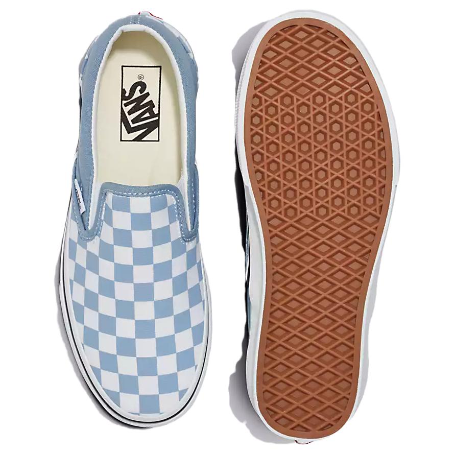 Vans Classic Slip-On Color Theory Checkerboard - Dusty Blue Unisex Sneakers VN000BVZDSB