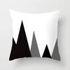 Geometric Cushion Cover Throw Pillow Case Dotted Grid Triangular Art White Black