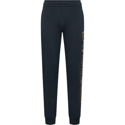 EA7 FW23 Letter Print Elastic Waist Cuffed Knit Sports Pants Men Bottoms Blue 8NPPB5-PJ07Z-582
