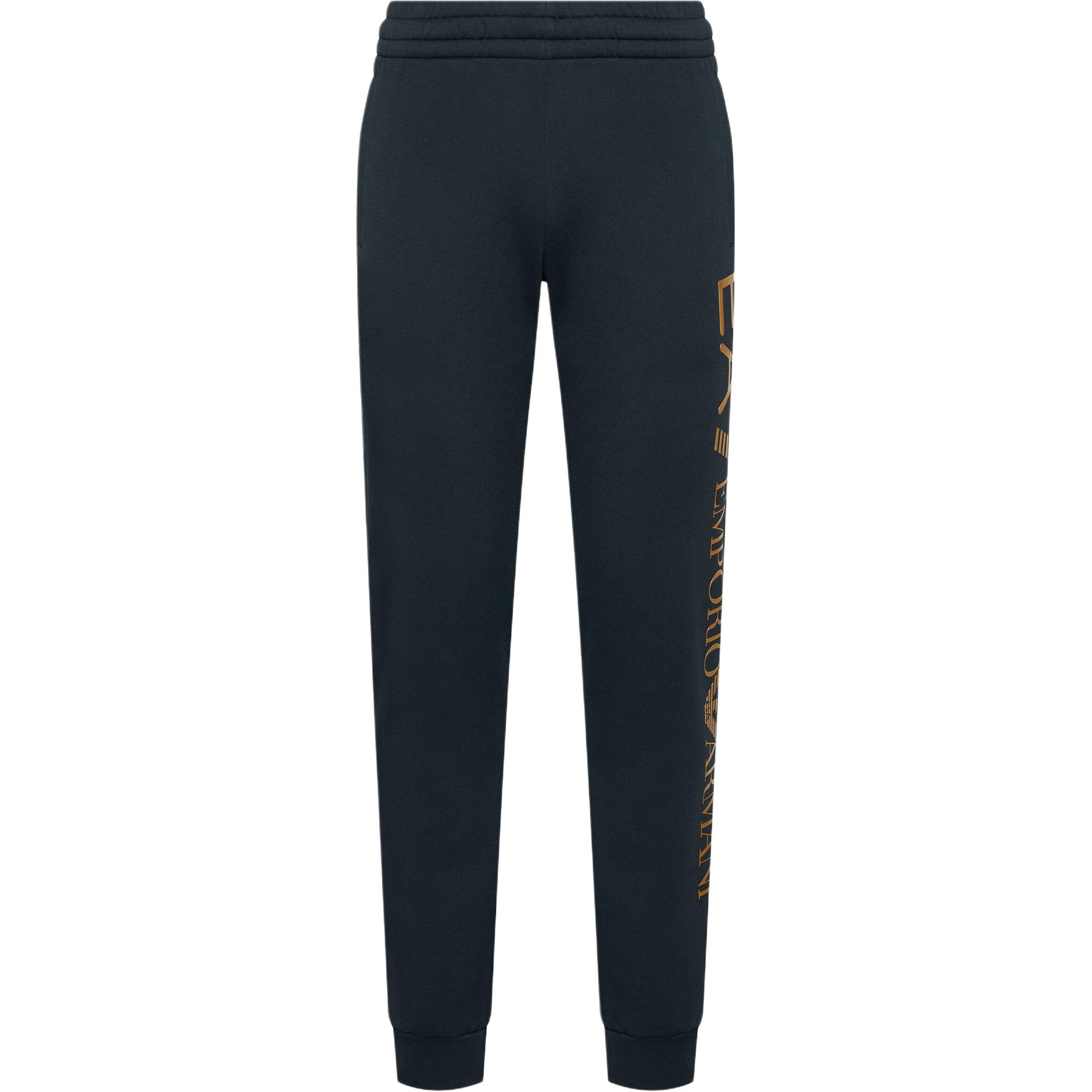 Emporio Armani EA7 FW23 Letter Print Elastic Waist Cuffed Knit Sports Pants Men bottoms Blue 8NPPB5-PJ07Z-582 XL