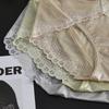 Women's Briefs Lace Sexy Breathable Seamless Ice Silk High Waists Satin Large Size Underwear