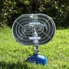 BRS H22 1PCS Stainless Steel Silver Butane Gas Stove Double Head Portable Heater for Outdoor Camping Night Fishing