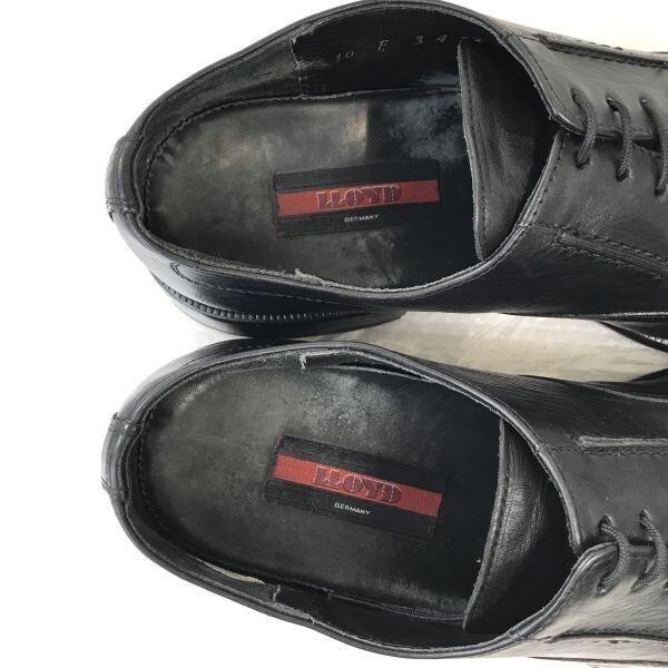 Lloyd Leather Swirl Moc Dress Shoes Black Size 10F 28.5cm Made in Germany(USED)