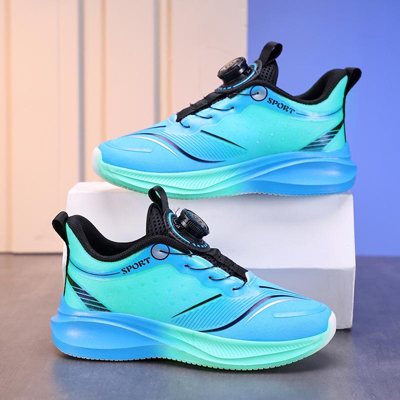 Boys' sports shoes spring and autumn new mesh breathable trend casual shoes racing lightweight soft sole children's running shoes