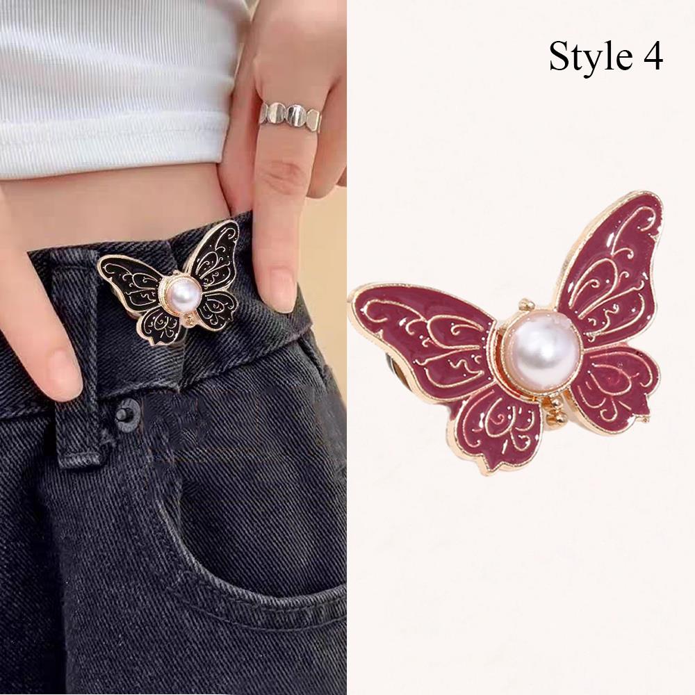 Cataramă Ajustabilă Tip Fluture pentru Talie, Cataramă Metalică Detașabilă, Închizătoare cu Capse Reutilizabilă, Instrument pentru Strângerea Taliei, Accesorii pentru Îmbrăcăminte