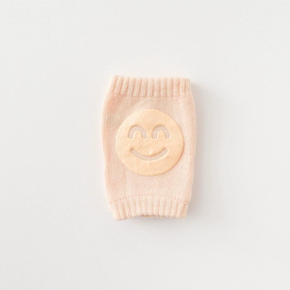 Smiley Face Baby Knee and Elbow Pads - Summer Terry Cloth Warmers for Crawling and Walking
