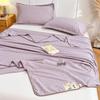 Old Money Style Cotton Linen Throw: Skin-Friendly, Breathable, Antibacterial, All-Season, Summer, Thin Aviation Multifunctional Blanket.
