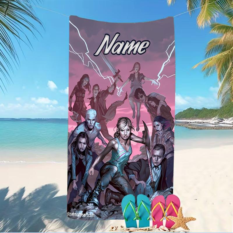 Customizable personalized beach towels Buffy the Vampire Slayer themed designs.Suitable for the beach, yoga, sports;ideal as beach accessories