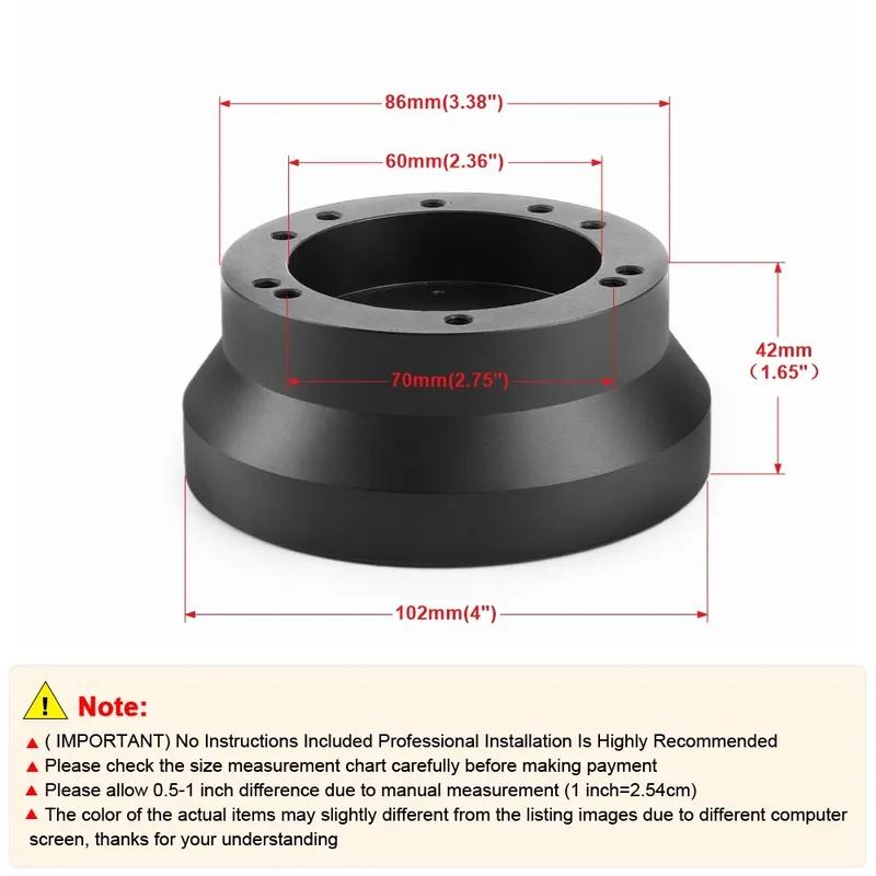 For GM Chevrolet Chevy Flaming River Ididit Jeep Cadillac Pontiac Steering Wheel Hub Adapter Patterns 5 & 6 Hole 70mm 2.75" PCD