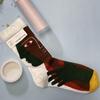 Bonne Maison: Retro-Ölgemälde-Socken für Damen, mittelhoch, luxuriös, französisch, bis zur Wade