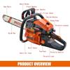Gas Chainsaw   Handheld Cordless Petrol Chain Saws For Forest, Wood, Garden and Farm Cutting Use