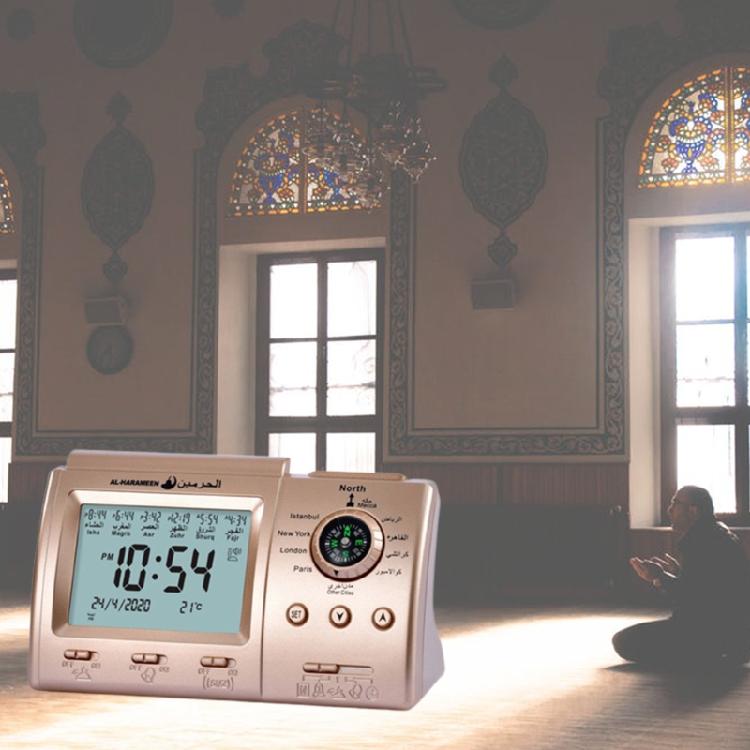Portable Tabletop Muslim Clock Durable Alarm Clock for w/ blah Direction Azan
