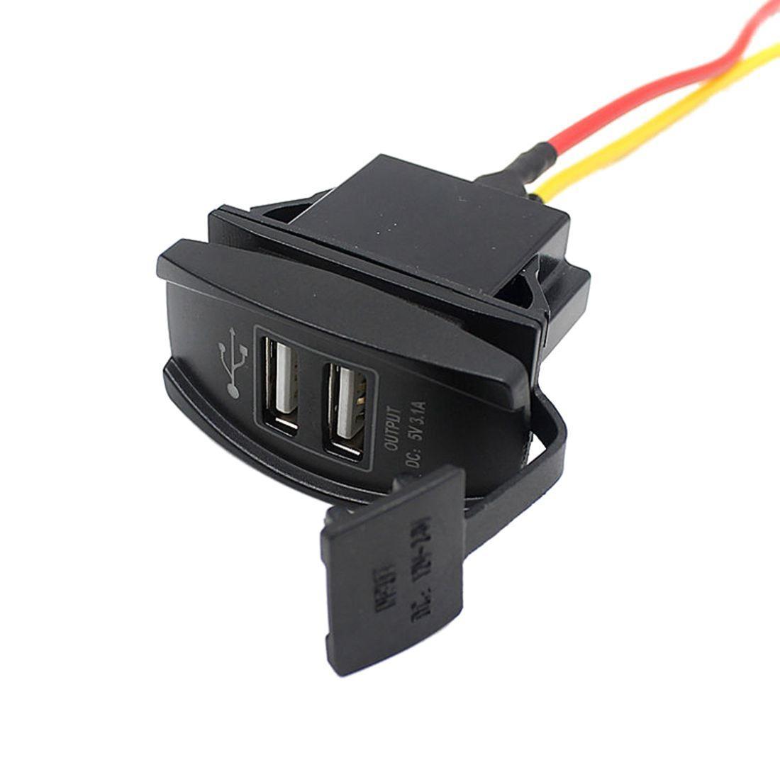 

12V 24V автомобиль Авто лодка аксессуар привело оранжевый Dual Usb зарядное устройство