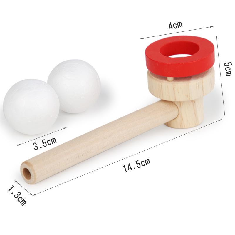 Suspended Blow Ball Toy Colorful Animal Head Blow Pipe Toy Kids Interactive Game Toy