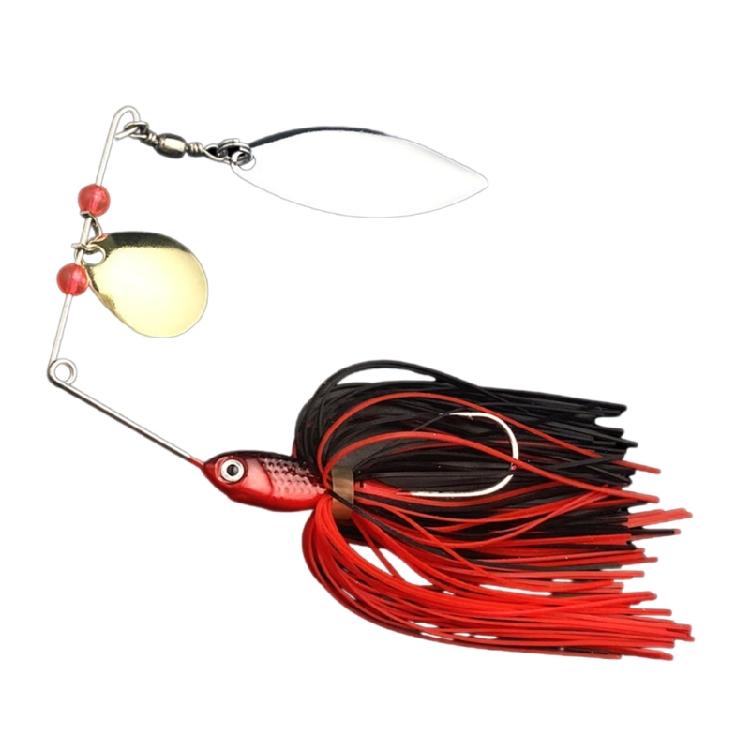 Double Willows Silicone Skirt Spinner Lures Baits Artificial Fishing Baits Swim Jigs  Baits for Freshwater Saltwater